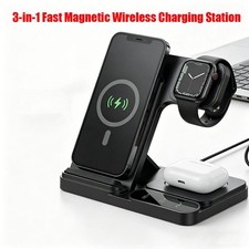 New Wireless Charging Station 3In1 For Apple Watch Air Pods iPhone 16 15 14 13