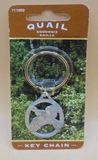 Pewter QUAIL Keychain by Hillman Made in the USA, BRAND NEW