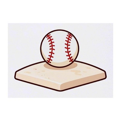 Temporäre Tattoos / Transfers ''Baseball & Base Plate'' (TO00102275)