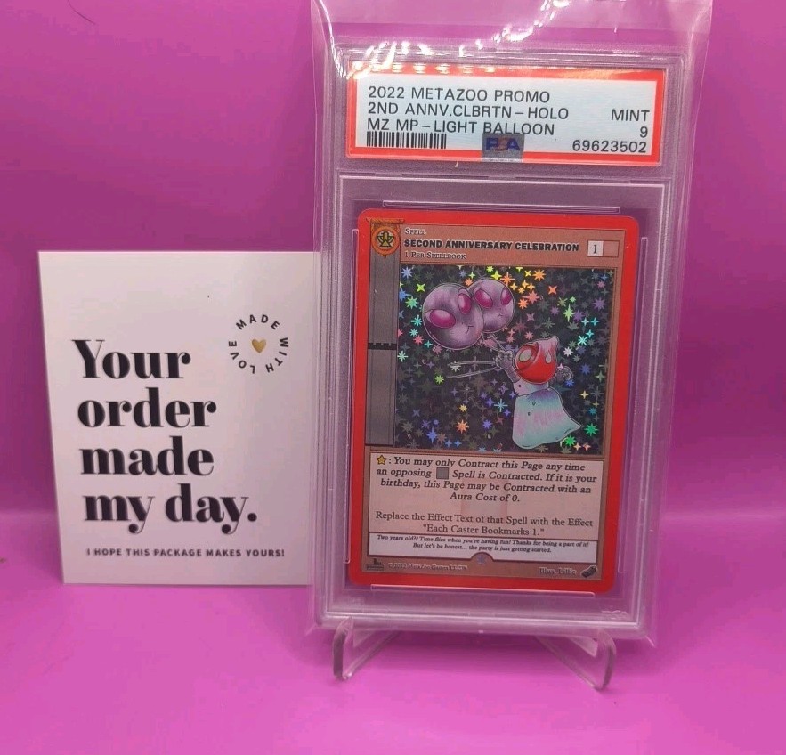 PSA 9 - MetaZoo -  2nd Anniversary Celebration - 2022 Full Holo Promo Card