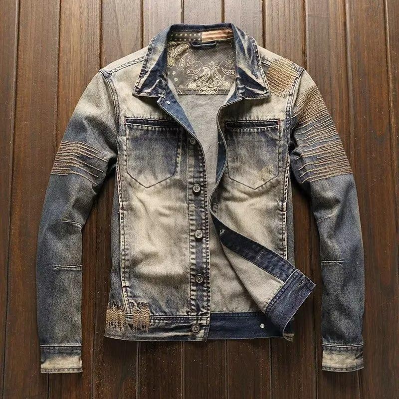 's Vintage Washed Youth Casual Fall Fashion