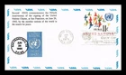 UNITED NATIONS FDC 50TH ANNIVERSARY CHARTER COVER USA 32 SAN