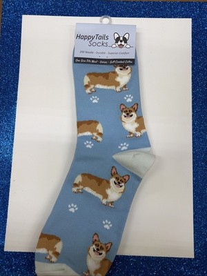 CORGI SOCKS one size unisex soft combed  65%cotton 200 needle 