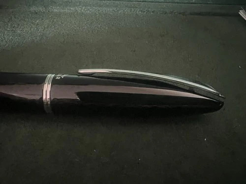 🔴 Jaguar Stylo-Plume Sphère Laque Noire Profils Chrome Garantie Ed Trousse NOS - Photo 4 sur 11