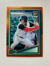 Cole Young 2025 Donruss Optic Rated Prospect Orange Prizm /199 Mariners #152