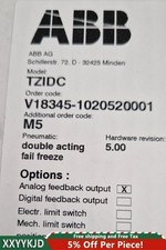 V18345-1020520001 NEW ABB V183451020520001 Valve Positioner