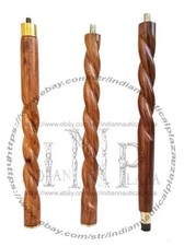 Wooden Rope Style Vintage Walking Cane Shaft, 3 Fold Stick Only wooden shaft