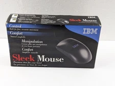 Vintage IBM 2 Button Sleek Mouse 28L3673 Black New Sealed Box
