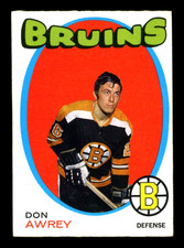 1971-72 OPC O PEE CHEE NHL Hockey #3 Don Awrey  EX+ BOSTON BRUINS Card