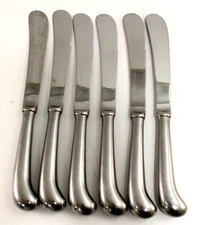 EKCO Eterna COLONIAL RICHMOND * Set of 6 * Dinner Knives Stainless 9" V. NICE