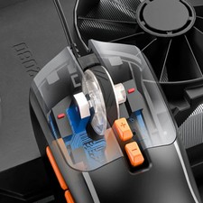 1Pieces Wired Gaming Mouse   3600 DPI Optical Sensor, Rainbow Light Effect