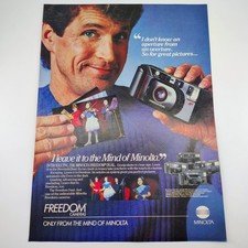 Minolta Freedom Dual Camera 1986 Vintage Magazine Print Ad Photography