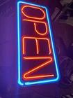 Vintage Fallon Real Neon Open Sign 36” x 17” Business Bar Restaurant