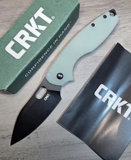 New CRKT Pilar III 3 Pocket Knife Black D2 Blade Jade G10 Handle Limited Release