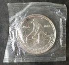 1982 Engelhard 1oz Silver American Prospector Bullhorn Round in Plastic