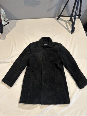 Bernardo Black Suede Jacket Button Down