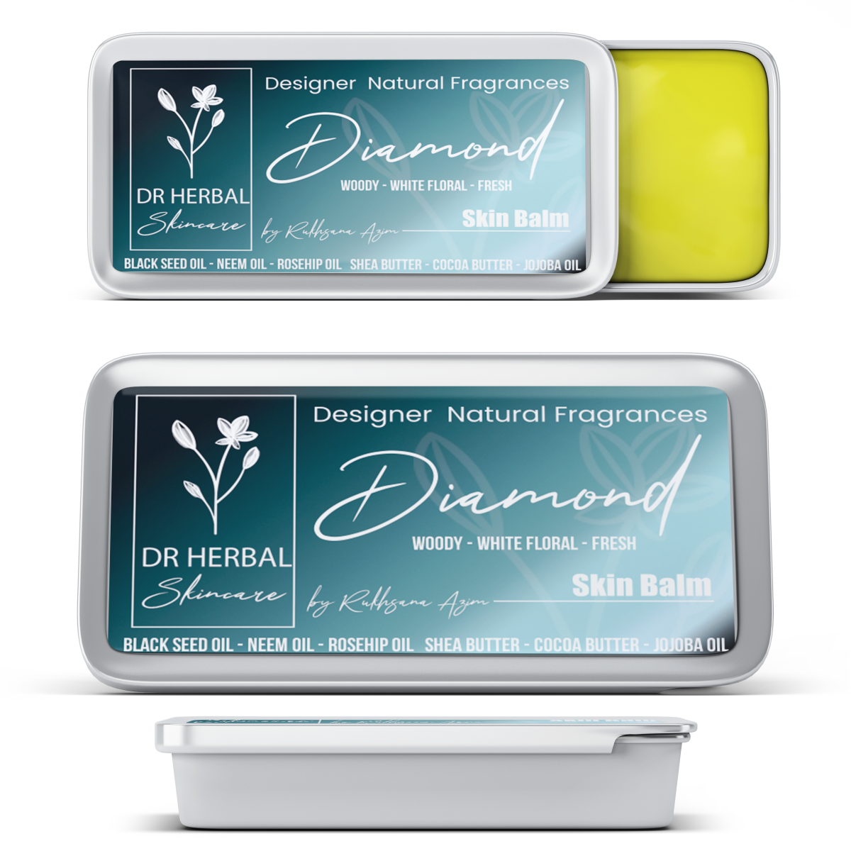 Dr Herbal Solid Fragrance Diamond Powdery Floral Elegance 20g