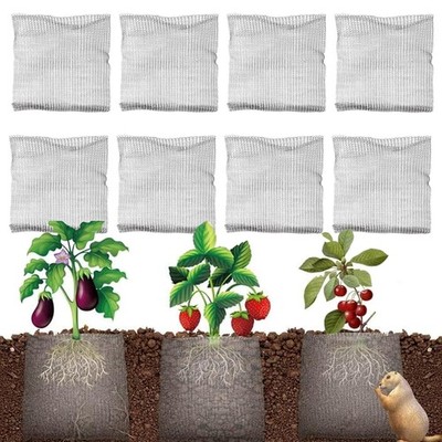 8 Pack 3 Gallon Gopher Wire Speed Baskets Stainless Steel Plant Root Guard
