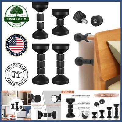 Upgraded Bed Frame Anti-Shake Tool, Adjustable Headboard Stoppers Set of 4