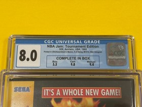 NBA JAM TE (1st Print, BEAUTIFUL!!!!, CGC 8.0) Sega Genesis 32X not WATA PSA VGA