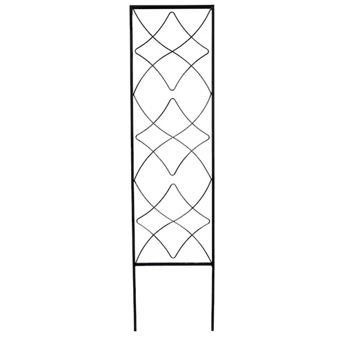 12-Inches W x 48-Inches H Black Steel Swirl Garden Trellis For Climbing Plants F