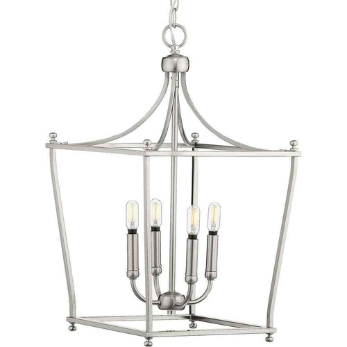 Progress Lighting Parkhurst 4-Light Brushed Nickel Foyer Pendant - 第 1/7 張圖片