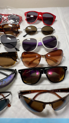 LOT OF 12 SUNGLASSES, ONE NEW, OTHERS USED GOOD CONDITION  display picture 1