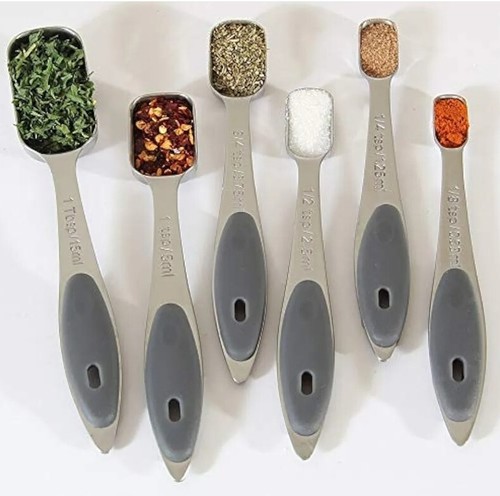 Chef Select Six (6) Piece Measuring Spice Spoons Stainless Steel.. New - Picture 2 of 9