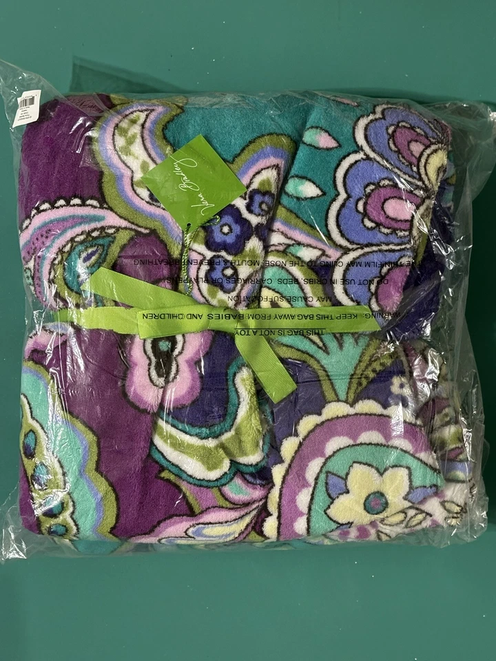 NUEVO CON ETIQUETAS VERA BRADLEY manta polar 80x50 brezo #12408-144 felpa de lujo Foto 3 de 4