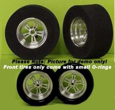JDS "Tri-Star" 1 3/16" x .500 - Matching Rr  Ft Drag 1/24 Slot Car Tires