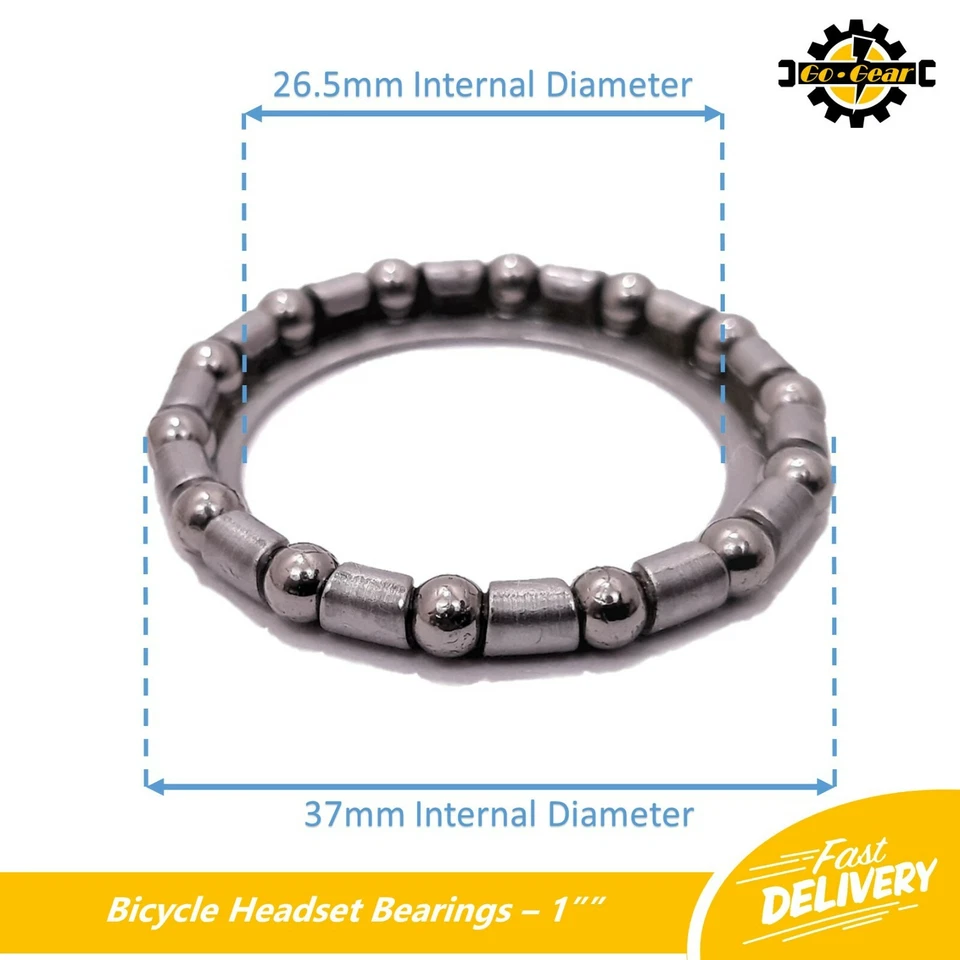 BIKE HEADSET BEARINGS 1"" 1 Inch Threaded Threadless Road BMX Hybrid MTB Cycles - Image 2 of 4