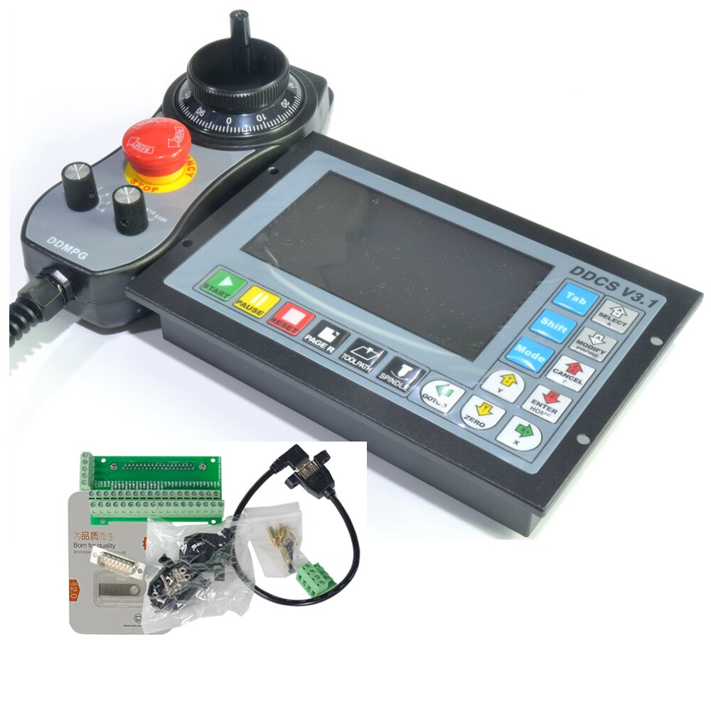 DDCS 3 Axis Offline CNC Controller with Manual Pulse Generator, PCB+ Software