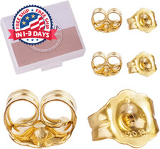 6 Pcs 14K Gold Earring Backs for Studs Butterfly Safety Locking Earring Backs