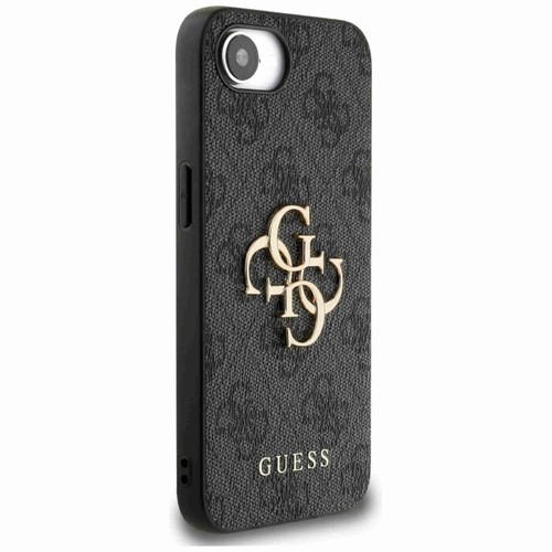 Guess Apple iPhone 16e 4G Big Logo Schutzhülle Case Etui Schwarz - Zdjęcie 4 z 8