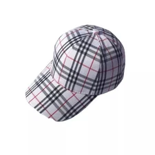 Plaid Stripes Baseball Cap Fashion Print Outdoor Summer Adjustable casual Hat