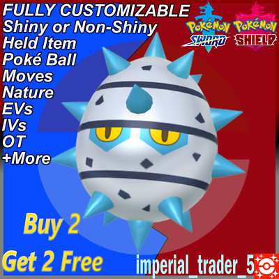 Pokémon Sword and Shield   Shiny Ferroseed   W/ Best 6IV Customizable