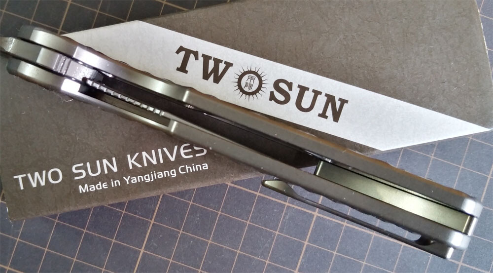 TwoSun knives Survival Outdoor M390 Titanium Flipper Folding Pocket