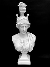 ROMA - LARGE MARBLE BUST SCULPTURE OF ROMAN GODDESS - MADE IN ENGLAND   17"  6kg