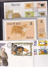 Isle of Man Cats choice of FDC Maximum cards presentation packs stamps 1989 1996