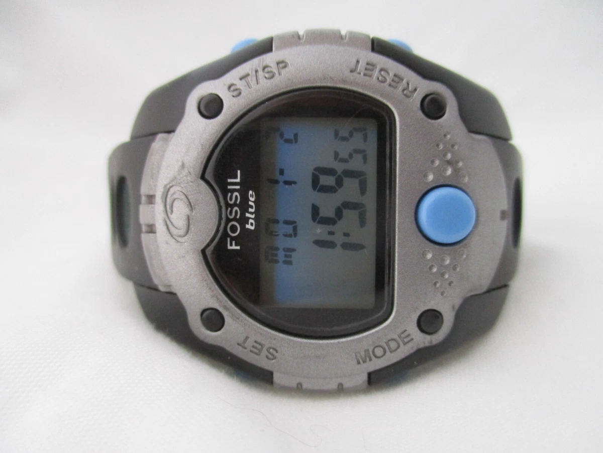 Fossil blue clearance and black watch