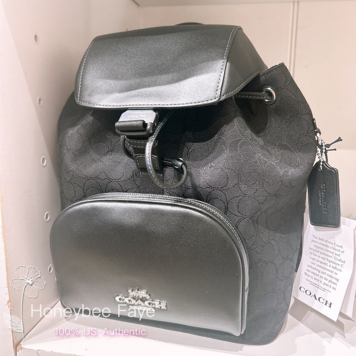 NWT Coach Pace Large Backpack In Signature Jacquard CT812 
