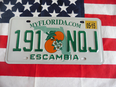 US FLORIDA SUNSHINE STATE ESCAMBIA 191NQJ AUTO CAR KENNZEICHEN NUMMERNSCHILD USA
