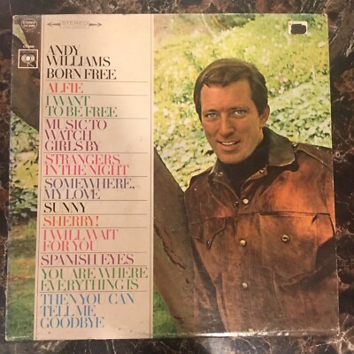 ANDY WILLIAMS  BORN FREE  1967 VINYL LP RECORD ALBUM-COLUMBIA-GOOD  COND