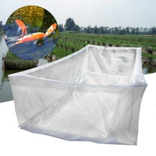 80 Mesh Aquaculture Pond Fishing Crab Shrimp Net Cage Breeding Net Box White NEW