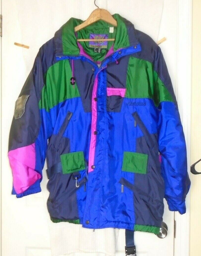 Vintage 90s Authentic Nevica Ski Jacket With Hideaway Hood Mens Size 42 us  uk 42