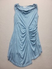 Monte Cervino Women Dress L/XL Blue T Shirt Sleeveless Short Rayon Blend