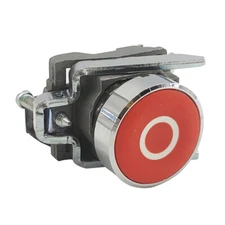 XB4-BA4322 22mm Push button XB4 metal red spring return marked O 1NC XB4BA4322
