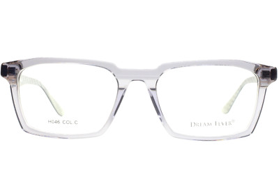 Dream Fever H046 Crystal Gray Acetate Designer Luxury Italy Eyeglasses 54-19mm