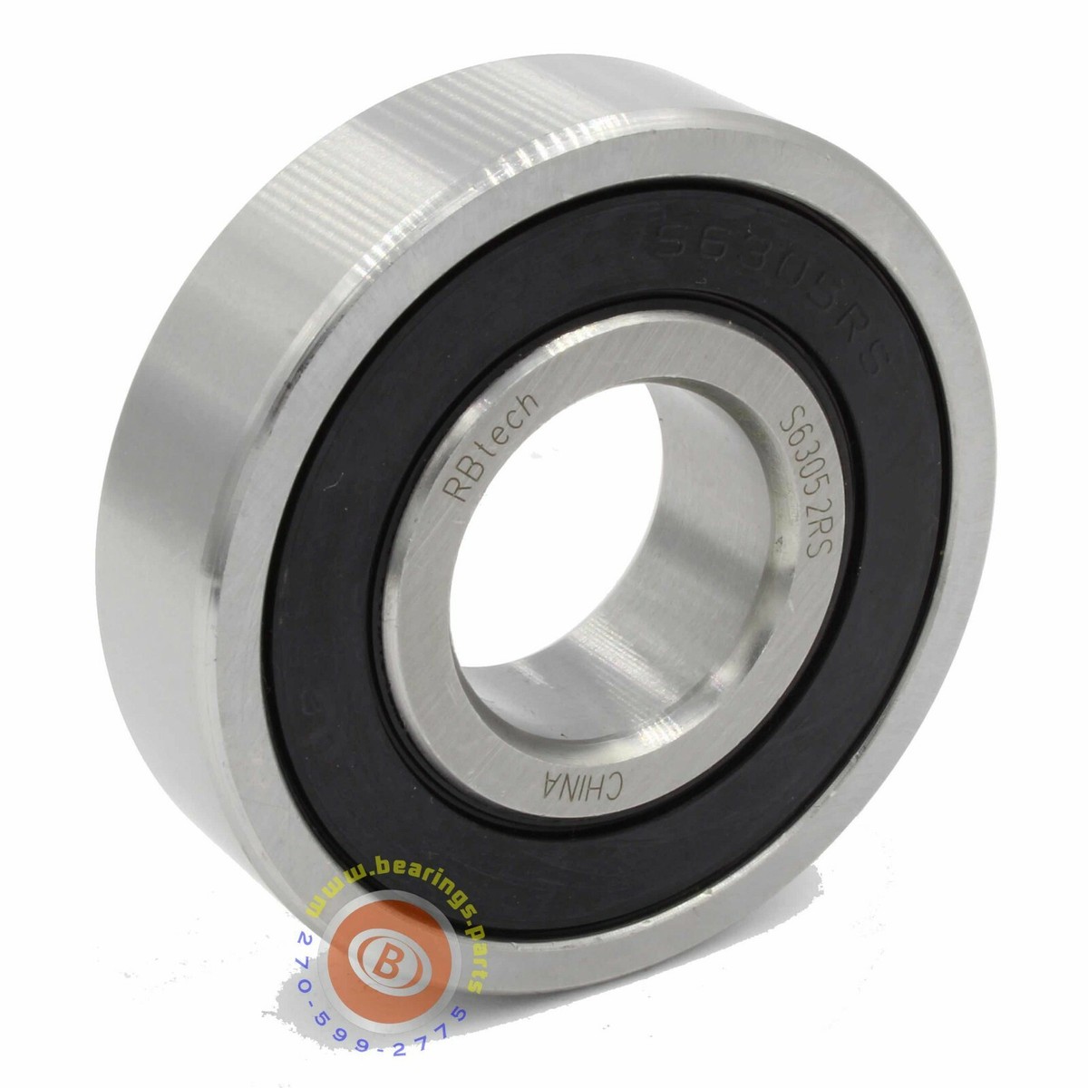 NIB RBI SS63052RS BEARING RUBBER SEALED SS 6305 2RS STAINLESS