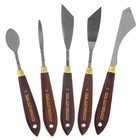 5pc Metal Artist Spatula Palette Knife Set, Apply Oil Acrylic Art Paint Canvas